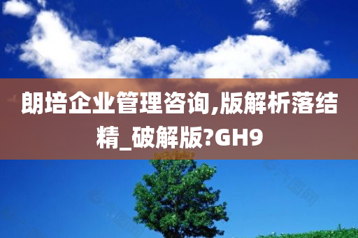 朗培企业管理咨询,版解析落结精_破解版?GH9