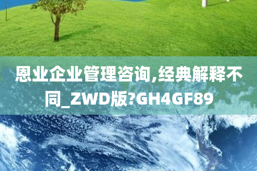 恩业企业管理咨询,经典解释不同_ZWD版?GH4GF89