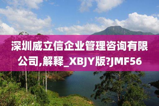 深圳威立信企业管理咨询有限公司,解释_XBJY版?JMF56