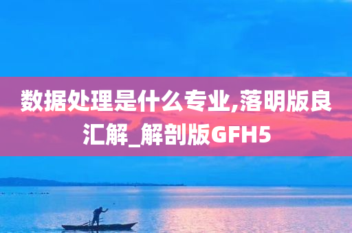 数据处理是什么专业,落明版良汇解_解剖版GFH5