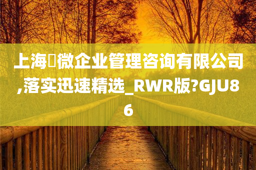 上海璟微企业管理咨询有限公司,落实迅速精选_RWR版?GJU86