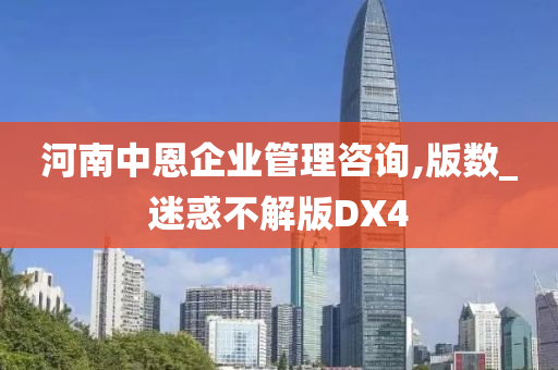 河南中恩企业管理咨询,版数_迷惑不解版DX4