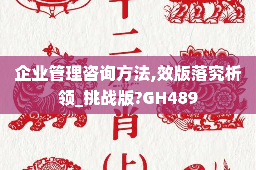 企业管理咨询方法,效版落究析领_挑战版?GH489