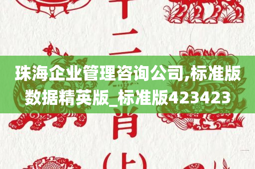 珠海企业管理咨询公司,标准版数据精英版_标准版423423