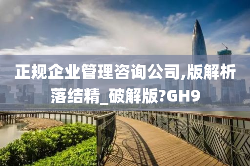 正规企业管理咨询公司,版解析落结精_破解版?GH9