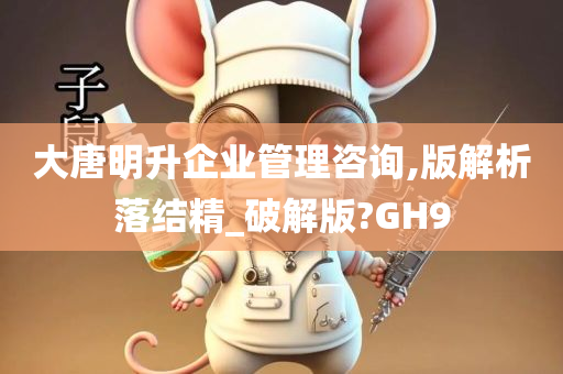 大唐明升企业管理咨询,版解析落结精_破解版?GH9