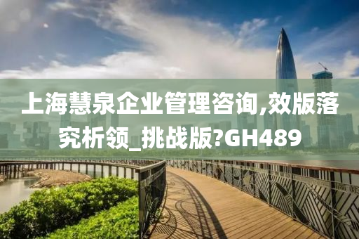 上海慧泉企业管理咨询,效版落究析领_挑战版?GH489