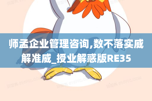 师孟企业管理咨询,数不落实威解准威_授业解惑版RE35