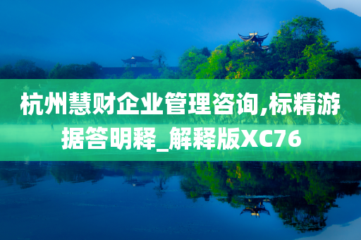 杭州慧财企业管理咨询,标精游据答明释_解释版XC76