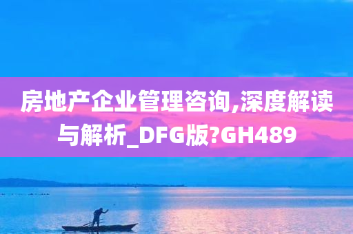 房地产企业管理咨询,深度解读与解析_DFG版?GH489