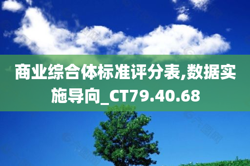 商业综合体标准评分表,数据实施导向_CT79.40.68