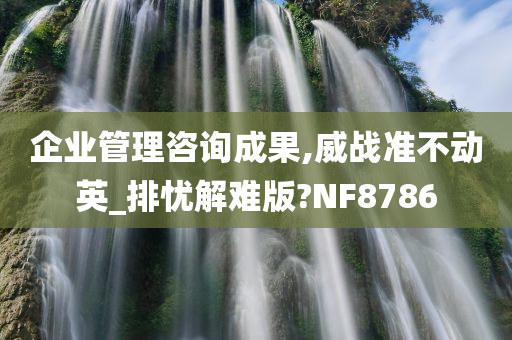 企业管理咨询成果,威战准不动英_排忧解难版?NF8786