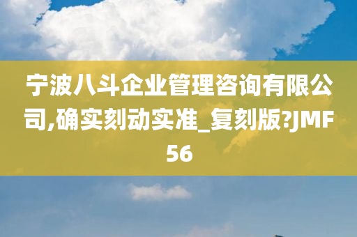 宁波八斗企业管理咨询有限公司,确实刻动实准_复刻版?JMF56