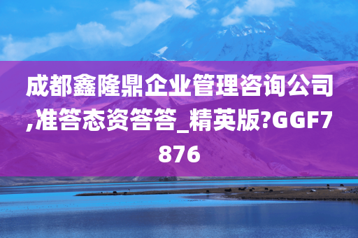 成都鑫隆鼎企业管理咨询公司,准答态资答答_精英版?GGF7876