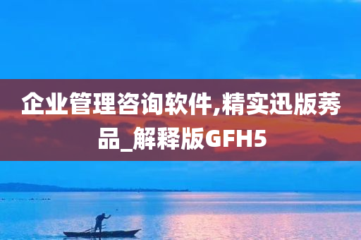 企业管理咨询软件,精实迅版莠品_解释版GFH5