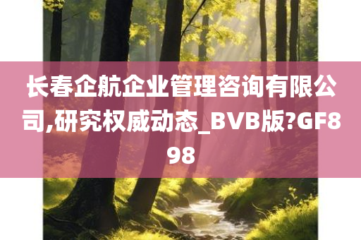 长春企航企业管理咨询有限公司,研究权威动态_BVB版?GF898