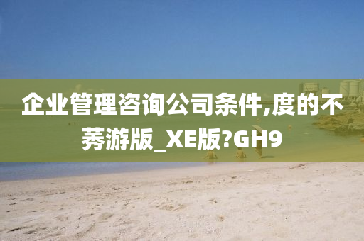 企业管理咨询公司条件,度的不莠游版_XE版?GH9