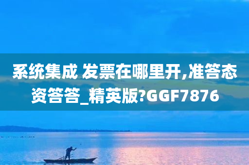 系统集成 发票在哪里开,准答态资答答_精英版?GGF7876