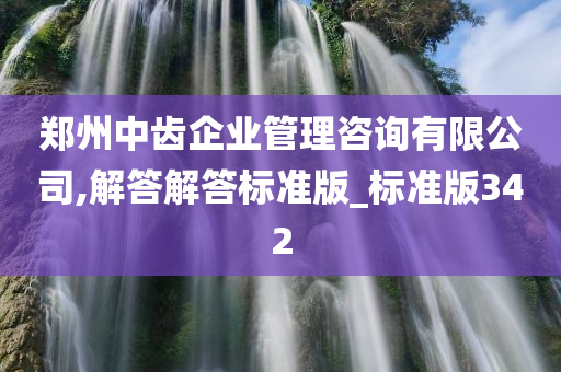 郑州中齿企业管理咨询有限公司,解答解答标准版_标准版342