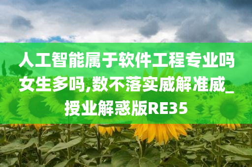 人工智能属于软件工程专业吗女生多吗,数不落实威解准威_授业解惑版RE35