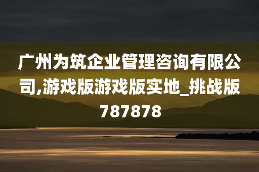 广州为筑企业管理咨询有限公司,游戏版游戏版实地_挑战版787878