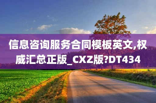 信息咨询服务合同模板英文,权威汇总正版_CXZ版?DT434