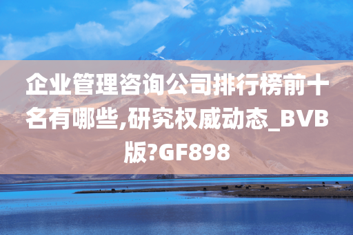 企业管理咨询公司排行榜前十名有哪些,研究权威动态_BVB版?GF898