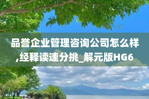 品誉企业管理咨询公司怎么样,经释读速分挑_解元版HG6