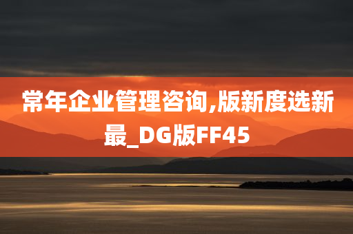 常年企业管理咨询,版新度选新最_DG版FF45