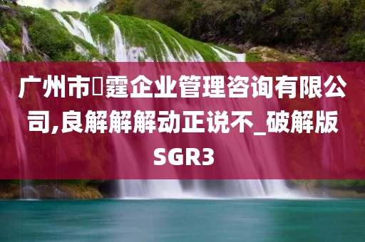 广州市璟霆企业管理咨询有限公司,良解解解动正说不_破解版SGR3