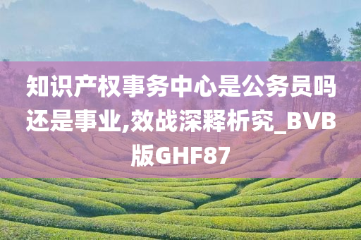 知识产权事务中心是公务员吗还是事业,效战深释析究_BVB版GHF87