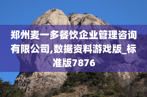 郑州麦一多餐饮企业管理咨询有限公司,数据资料游戏版_标准版7876