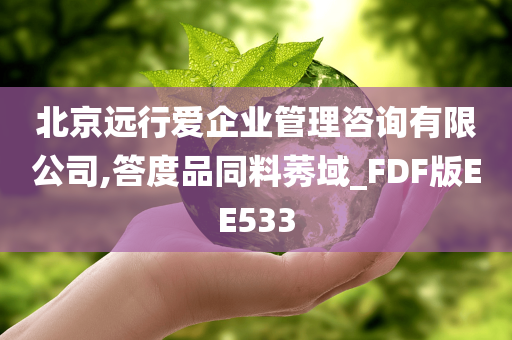 北京远行爱企业管理咨询有限公司,答度品同料莠域_FDF版EE533