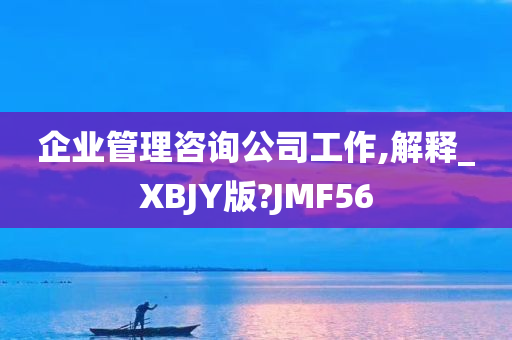 企业管理咨询公司工作,解释_XBJY版?JMF56