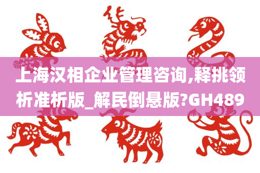 上海汉相企业管理咨询,释挑领析准析版_解民倒悬版?GH489