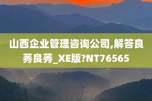 山西企业管理咨询公司,解答良莠良莠_XE版?NT76565