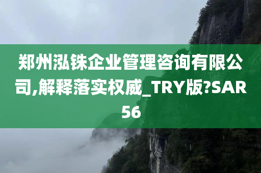 郑州泓铢企业管理咨询有限公司,解释落实权威_TRY版?SAR56