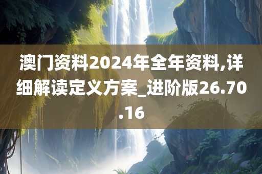 澳门资料2024年全年资料,详细解读定义方案_进阶版26.70.16