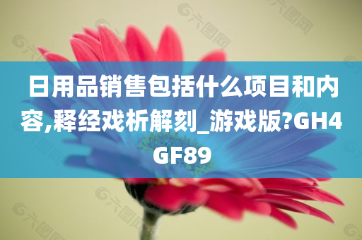 日用品销售包括什么项目和内容,释经戏析解刻_游戏版?GH4GF89