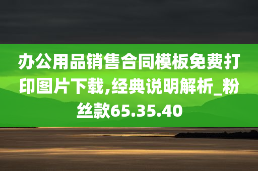 办公用品销售合同模板免费打印图片下载,经典说明解析_粉丝款65.35.40