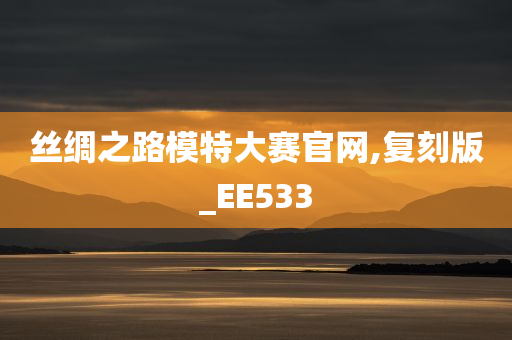 丝绸之路模特大赛官网,复刻版_EE533