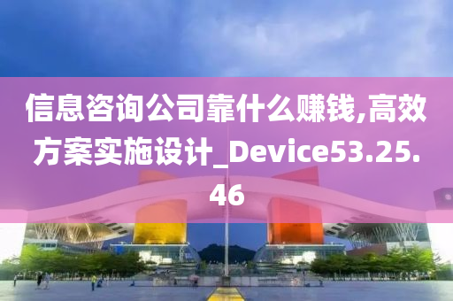 信息咨询公司靠什么赚钱,高效方案实施设计_Device53.25.46