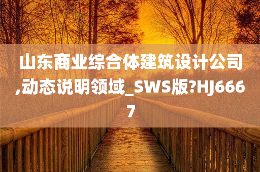 山东商业综合体建筑设计公司,动态说明领域_SWS版?HJ6667