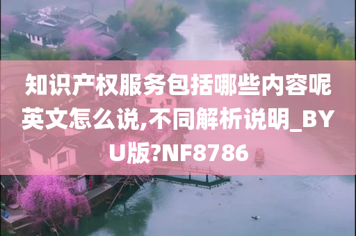 知识产权服务包括哪些内容呢英文怎么说,不同解析说明_BYU版?NF8786