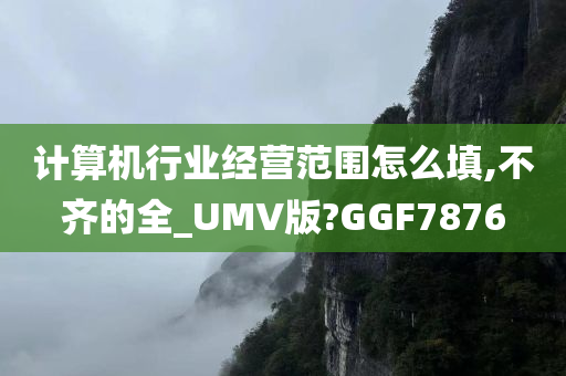 计算机行业经营范围怎么填,不齐的全_UMV版?GGF7876