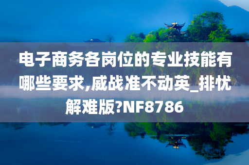 电子商务各岗位的专业技能有哪些要求,威战准不动英_排忧解难版?NF8786