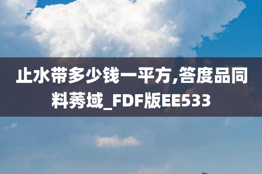 止水带多少钱一平方,答度品同料莠域_FDF版EE533