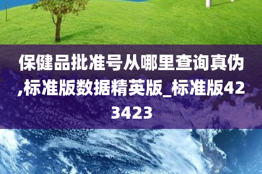 保健品批准号从哪里查询真伪,标准版数据精英版_标准版423423