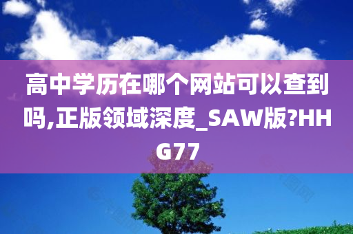 高中学历在哪个网站可以查到吗,正版领域深度_SAW版?HHG77