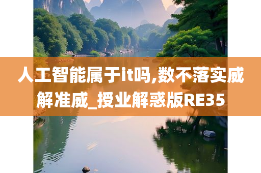 人工智能属于it吗,数不落实威解准威_授业解惑版RE35